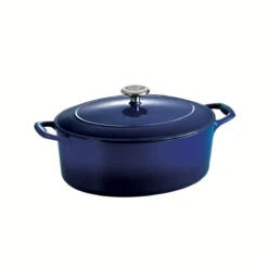 Tramontina 5.5 Qt Enameled Cast-Iron Series 1000 Covered Oval Dutch Oven - Gradated Cobalt -Tramontina Sales Store 80131077ANM002G