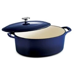 Tramontina 7 Qt Enameled Cast-Iron Oval Dutch Oven - Gradated Cobalt -Tramontina Sales Store 80131078PDM001G