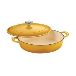 Tramontina 4 Qt Enameled Cast Iron Covered Braiser - Sunrise -Tramontina Sales Store 80131088PDM001G