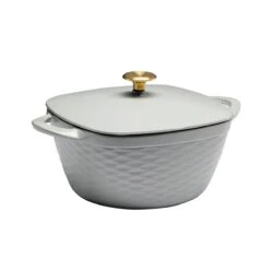 Tramontina Prisma 7 Qt Enameled Cast Iron Covered Square Dutch Oven - Matte Gray 16 Tramontina Prisma 7 Qt Enameled Cast Iron Covered Square Dutch Oven - Matte Gray -Tramontina Sales Store 80131108IXM002G