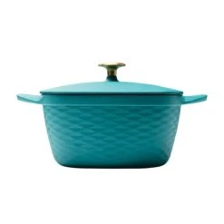 Tramontina Prisma 7 Qt Enameled Cast Iron Covered Square Dutch Oven - Matte Teal -Tramontina Sales Store 80131109IXM002G