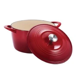 Tramontina 7 Qt Enameled Cast Iron Covered Tall Round Dutch Oven - Red -Tramontina Sales Store 80131134IXM001G