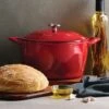 Tramontina 7 Qt Enameled Cast Iron Covered Tall Round Dutch Oven - Red