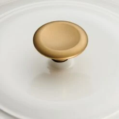 Tramontina 7 Qt Enameled Cast Iron Covered Tall Round Dutch Oven - Latte With Gold Knob 11 Tramontina 7 Qt Enameled Cast Iron Covered Tall Round Dutch Oven - Latte With Gold Knob -Tramontina Sales Store 80131357IXM003G