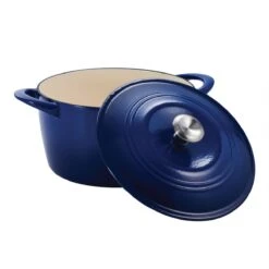 Tramontina 7 Qt Enameled Cast Iron Covered Tall Round Dutch Oven - Classic Blue 10 Tramontina 7 Qt Enameled Cast Iron Covered Tall Round Dutch Oven - Classic Blue -Tramontina Sales Store 80131358IXM002G