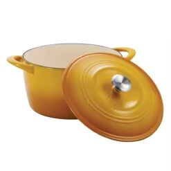 Tramontina 7 Qt Enameled Cast Iron Covered Tall Round Dutch Oven - Sunrise -Tramontina Sales Store 80131361IXM002G