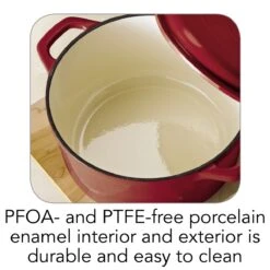 Tramontina 6.5 Qt Enameled Cast Iron Covered Dutch Oven - Gradated Red -Tramontina Sales Store 80131621IXI002G