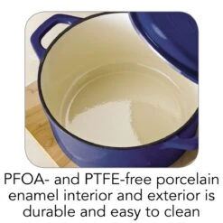 Tramontina 6.5 Qt Enameled Cast Iron Covered Dutch Oven - Gradated Blue -Tramontina Sales Store 80131622IXI002G