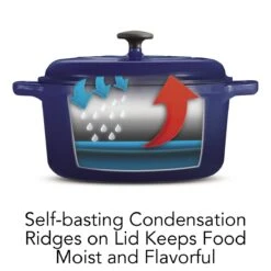 Tramontina 6.5 Qt Enameled Cast Iron Covered Dutch Oven - Gradated Blue -Tramontina Sales Store 80131622IXI004G