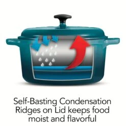 Tramontina 6.5 Qt Enameled Cast Iron Covered Dutch Oven - Gradated Teal -Tramontina Sales Store 80131631IXI004G