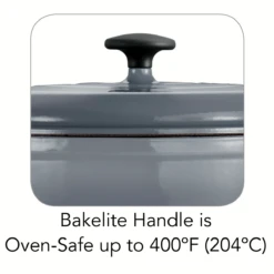 Tramontina 6.5 Qt Enameled Cast Iron Covered Dutch Oven - Gradated Gray -Tramontina Sales Store 80131632ANI001G