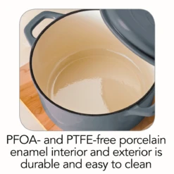 Tramontina 6.5 Qt Enameled Cast Iron Covered Dutch Oven - Gradated Gray -Tramontina Sales Store 80131632ANI002G