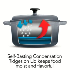 Tramontina 6.5 Qt Enameled Cast Iron Covered Dutch Oven - Gradated Gray -Tramontina Sales Store 80131632ANI004G