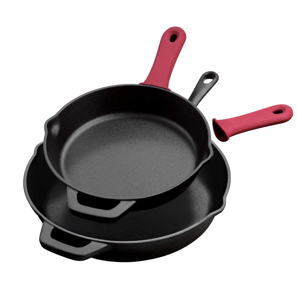 Tramontina Pre-seasoned Cast Iron 2 Pk Skillets With Silicone Grips 2 Tramontina Pre-seasoned Cast Iron 2 Pk Skillets With Silicone Grips - Image 2