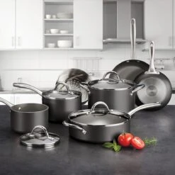 Tramontina 11 Pc Nonstick Cookware Set- Charcoal Gray -Tramontina Sales Store 80143025IXM010G