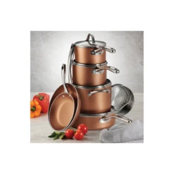 Tramontina 11 Pc Aluminum Nonstick Cookware Set- Copper -Tramontina Sales Store 80143590ANM002G