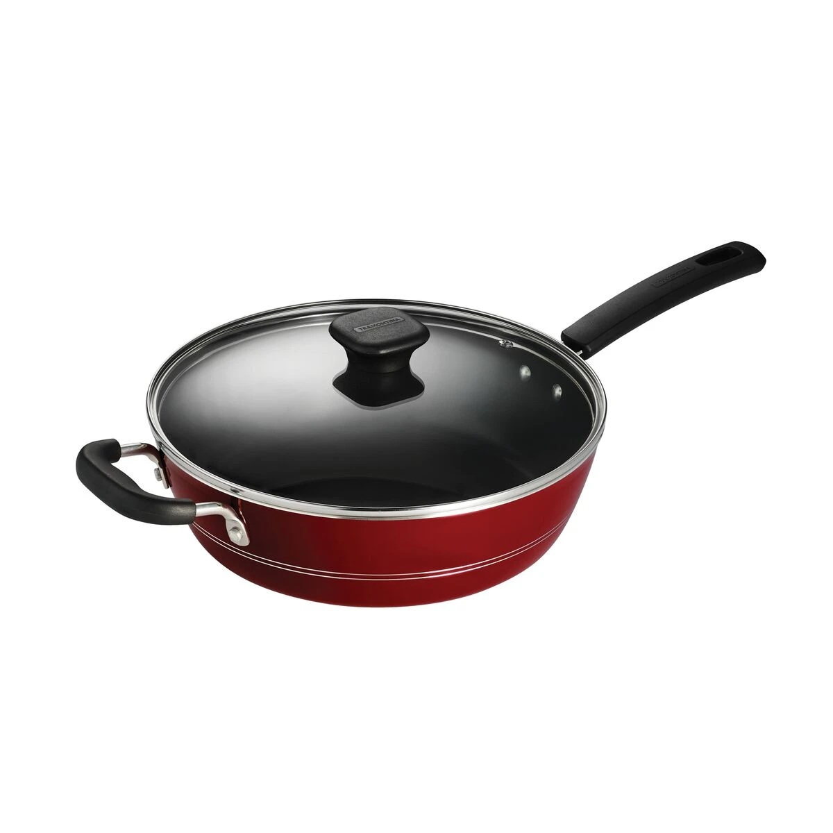 Tramontina Sicilia 4.5 Qt Aluminum Nonstick Covered Chef''s Pan - Raspberry 1 Tramontina Sicilia 4.5 Qt Aluminum Nonstick Covered Chef''s Pan - Raspberry
