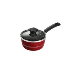 Tramontina Sicilia 1.25 Qt Aluminum Nonstick Covered Sauce Pan - Raspberry -Tramontina Sales Store 80149038IXM001G