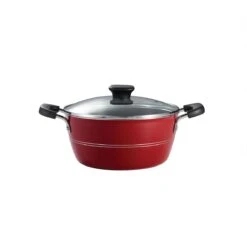 Tramontina Sicilia 4.5 Qt Aluminum Nonstick Covered Dutch Oven - Raspberry -Tramontina Sales Store 80149041IXM002G