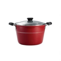 Tramontina Sicilia 8 Qt Aluminum Nonstick Covered Stock Pot - Raspberry -Tramontina Sales Store 80149043IXM002G