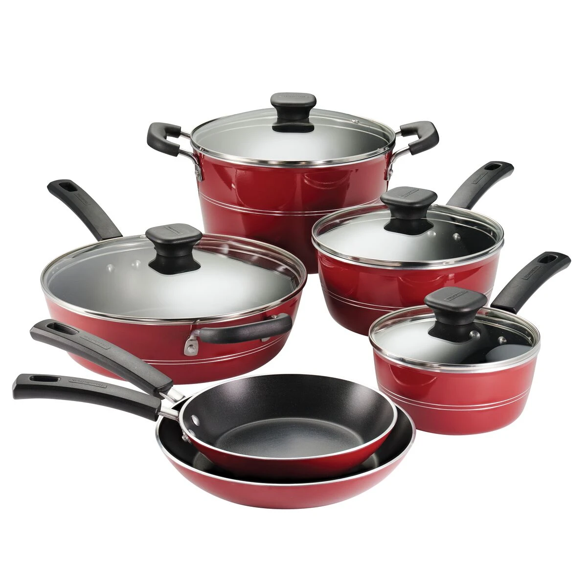 Tramontina Sicilia 10 Pc Aluminum Nonstick Cookware Set - Raspberry 9 Tramontina Sicilia 10 Pc Aluminum Nonstick Cookware Set - Raspberry - Image 9