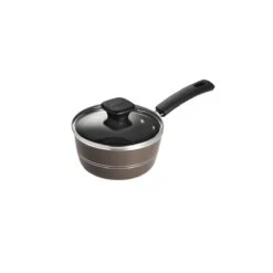 Tramontina Sicilia 1.25 Qt Aluminum Nonstick Covered Sauce Pan - Hazelnut -Tramontina Sales Store 80149051IXM001G