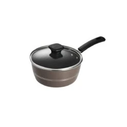 Tramontina Sicilia 2.5 Qt Aluminum Nonstick Covered Sauce Pan - Hazelnut