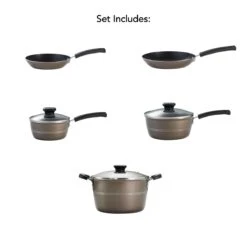 Tramontina Sicilia 8 Pc Aluminum Nonstick Cookware Set - Hazelnut 17 Tramontina Sicilia 8 Pc Aluminum Nonstick Cookware Set - Hazelnut -Tramontina Sales Store 80149057IXM002G