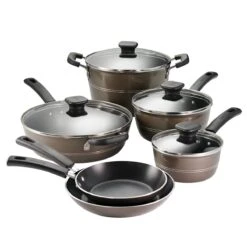 Tramontina Sicilia 10 Pc Aluminum Nonstick Cookware Set - Hazelnut -Tramontina Sales Store 80149058IXM001G