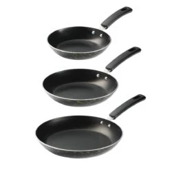Tramontina 3 Pk Aluminum Nonstick Fry Pans - Black And Gold Pattern -Tramontina Sales Store 80149059IXM002G