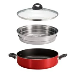 Tramontina 4 Qt Covered Nonstick Pan With Steamer 9 Tramontina 4 Qt Covered Nonstick Pan With Steamer -Tramontina Sales Store 80149134IXM001G