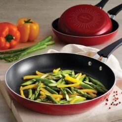 Tramontina 3 Pk Aluminum Fry Pan Set - Cayenne Red 8 Tramontina 3 Pk Aluminum Fry Pan Set - Cayenne Red -Tramontina Sales Store 80156060IXM001G