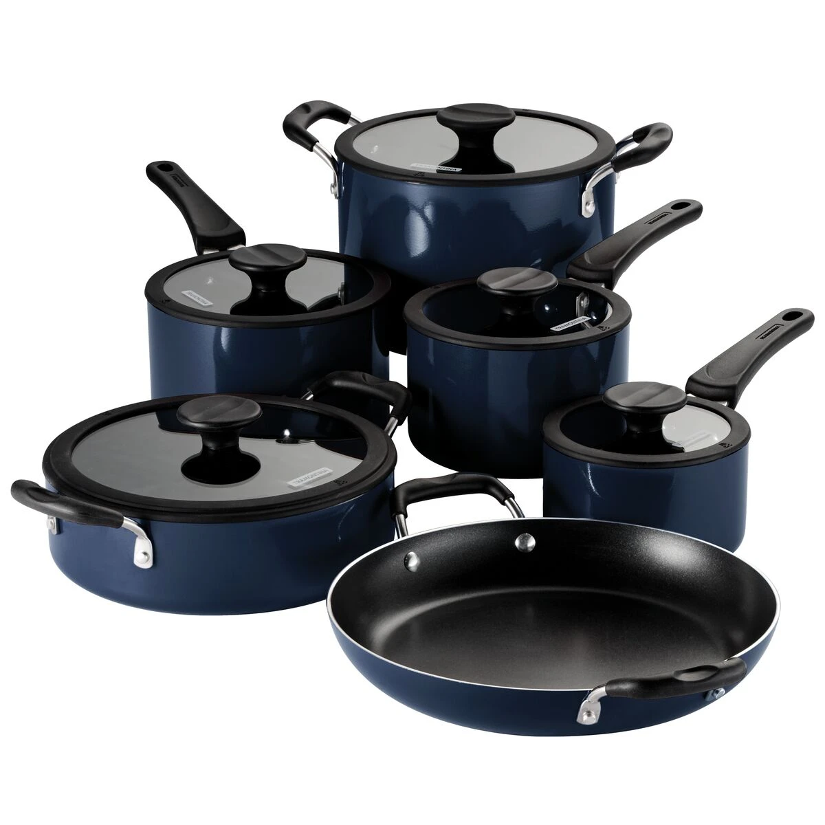 Tramontina Nesting 11 Pc Nonstick Cookware Set - Naval 2 Tramontina Nesting 11 Pc Nonstick Cookware Set - Naval - Image 2