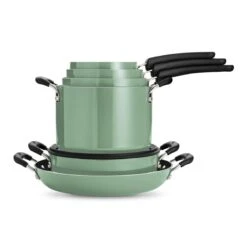 Tramontina 11 Pc Nonstick Nesting Cookware Set - Sage -Tramontina Sales Store 80156068IXM002G