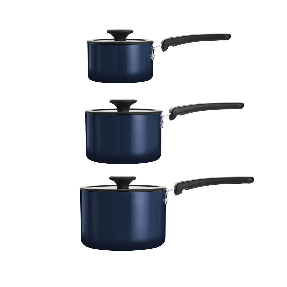 Tramontina Nesting 6 Pc Nonstick Sauce Pan Set - Naval 3 Tramontina Nesting 6 Pc Nonstick Sauce Pan Set - Naval - Image 3