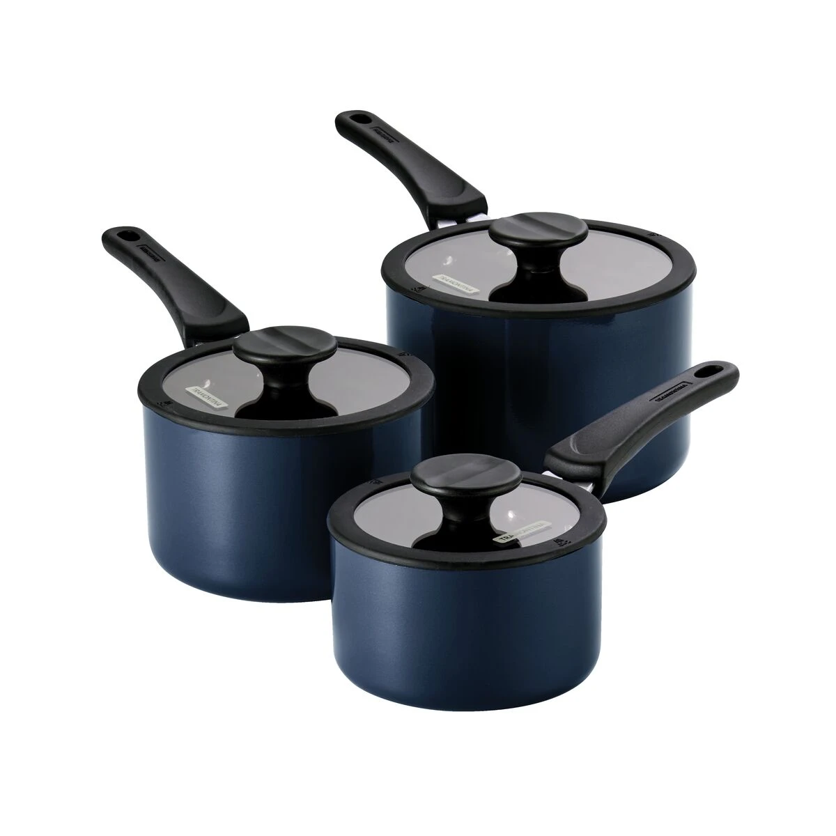 Tramontina Nesting 6 Pc Nonstick Sauce Pan Set - Naval 2 Tramontina Nesting 6 Pc Nonstick Sauce Pan Set - Naval - Image 2
