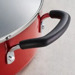 Tramontina 5.5 Qt Covered Nonstick Jumbo Cooker - Metallic Red -Tramontina Sales Store 80156077IXM002G