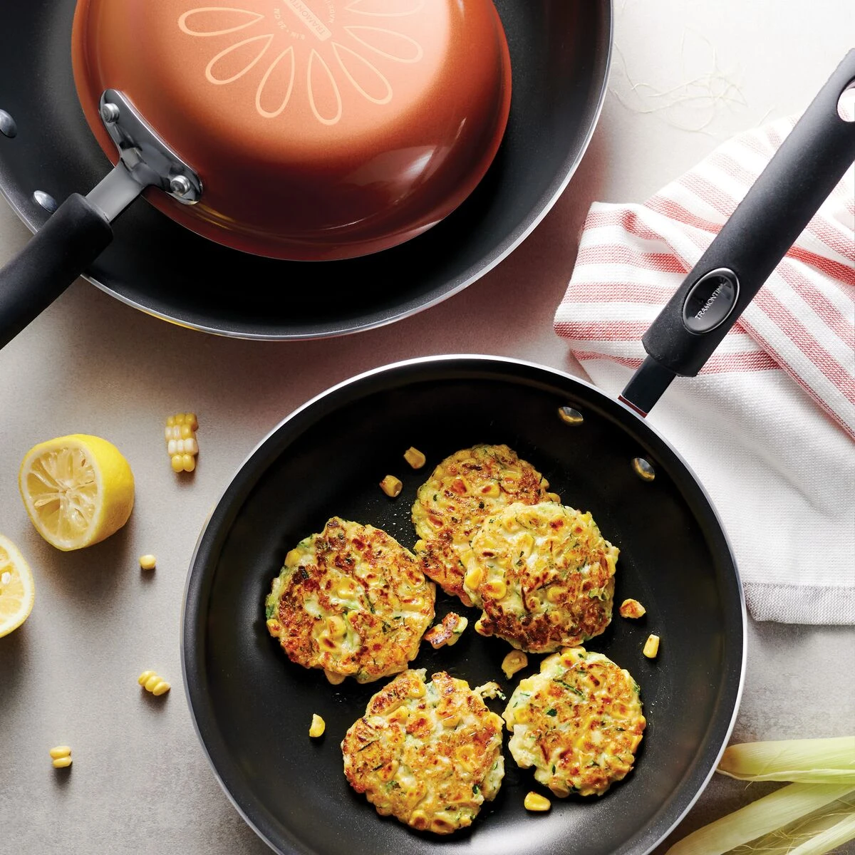 Tramontina 3 Pk Fry Pans - Metallic Red 1 Tramontina 3 Pk Fry Pans - Metallic Red