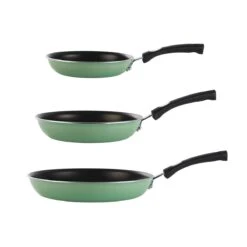 Tramontina 3 Pk Fry Pans - Metallic Sage Green -Tramontina Sales Store 80156103IXM002G