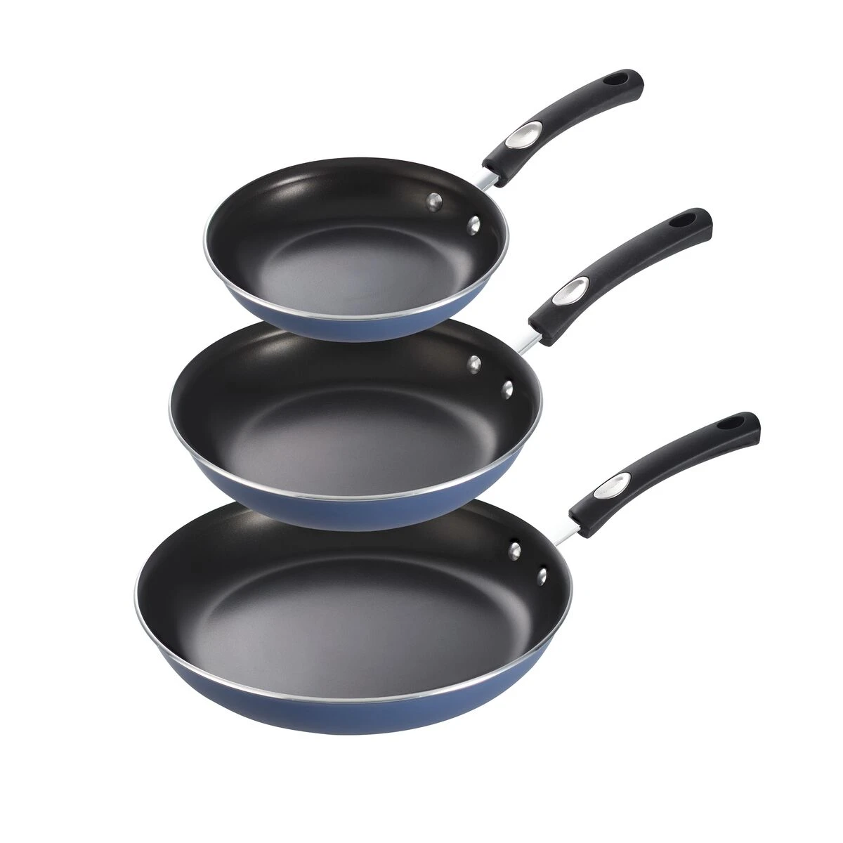 Tramontina 3 Pk Fry Pans - Metallic Medium Blue 6 Tramontina 3 Pk Fry Pans - Metallic Medium Blue - Image 6
