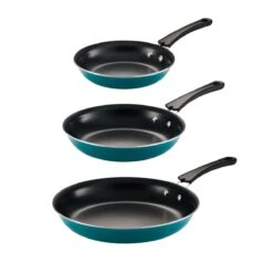Tramontina 3 Pk Porcelain Enamel Fry Pans - Teal 13 Tramontina 3 Pk Porcelain Enamel Fry Pans - Teal -Tramontina Sales Store 80156110IXM001G