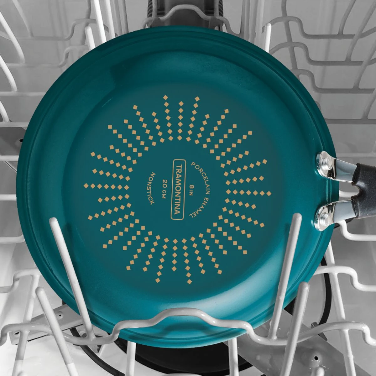 Tramontina 3 Pk Porcelain Enamel Fry Pans - Teal 9 Tramontina 3 Pk Porcelain Enamel Fry Pans - Teal - Image 9