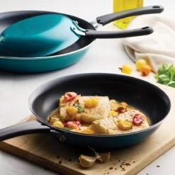 Tramontina 3 Pk Porcelain Enamel Fry Pans - Teal