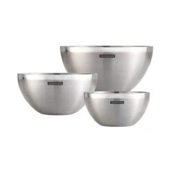 Tramontina 3 Pc Double Wall Stainless Steel Mixing Bowl Set -Tramontina Sales Store 80202008IXM002G