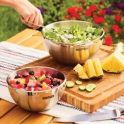 Tramontina 3 Pc Double Wall Stainless Steel Mixing Bowl Set -Tramontina Sales Store 80202008IXM003G