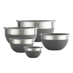 Tramontina 10 Pc Covered Stainless Steel And Silicone Mixing Bowl Set - Gray -Tramontina Sales Store 80202033IXM001G