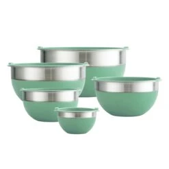 Tramontina 10 Pc Covered Stainless Steel And Silicone Mixing Bowl Set - Mint Green -Tramontina Sales Store 80202034IXM002G