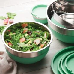 Tramontina 10 Pc Covered Stainless Steel And Silicone Mixing Bowl Set - Mint Green -Tramontina Sales Store 80202034IXM011G