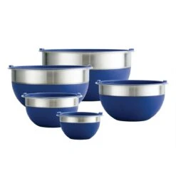 Tramontina 10 Pc Covered Stainless Steel And Silicone Mixing Bowl Set - Blue -Tramontina Sales Store 80202035IXM001G