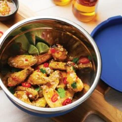 Tramontina 10 Pc Covered Stainless Steel And Silicone Mixing Bowl Set - Blue -Tramontina Sales Store 80202035IXM008G